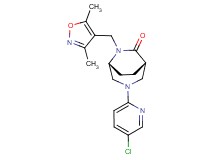 (1S*,5R*)-3-(5-chloro-2-pyridinyl)-6-[(3,5-dimethyl-4-isoxazolyl)methyl]-3,6-diazabicyclo[3.2.2]nonan-7-one