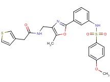 N-{[2-(3-{[(4-methoxyphenyl)sulfonyl]amino}phenyl)-5-methyl-1,3-oxazol-4-yl]methyl}-2-(3-thienyl)acetamide