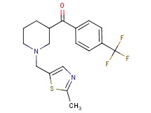 {1-[(2-methyl-1,3-thiazol-5-yl)methyl]-3-piperidinyl}[4-(trifluoromethyl)phenyl]methanone