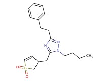 1-butyl-5-[(1,1-dioxido-2,3-dihydro-3-thienyl)methyl]-3-(2-phenylethyl)-1H-1,2,4-triazole