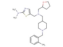 N,N-dimethyl-5-{[{[1-(2-methylbenzyl)-4-piperidinyl]methyl}(tetrahydro-2-furanylmethyl)amino]methyl}-1,3-thiazol-2-amine
