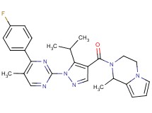 2-({1-[4-(4-fluorophenyl)-5-methyl-2-pyrimidinyl]-5-isopropyl-1H-pyrazol-4-yl}carbonyl)-1-methyl-1,2,3,4-tetrahydropyrrolo[1,2-a]pyrazine