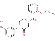 4-[(2-ethoxy-3-pyridinyl)carbonyl]-1-(3-methoxyphenyl)-2-piperazinone