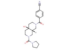4-{[(4aR*,8aR*)-4a-hydroxy-7-(pyrrolidin-1-ylcarbonyl)octahydro-2,7-naphthyridin-2(1H)-yl]carbonyl}benzonitrile