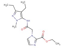 ethyl 1-{2-[(3,4-diethyl-1-methyl-1H-pyrazol-5-yl)amino]-2-oxoethyl}-1H-imidazole-2-carboxylate