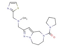 N-methyl-1-[5-(1-pyrrolidinylcarbonyl)-5,6,7,8-tetrahydro-4H-pyrazolo[1,5-a][1,4]diazepin-2-yl]-N-(1,3-thiazol-2-ylmethyl)methanamine