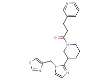 3-(3-oxo-3-{3-[1-(1,3-thiazol-4-ylmethyl)-1H-imidazol-2-yl]piperidin-1-yl}propyl)pyridine