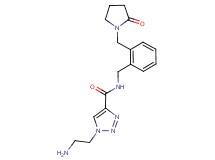 1-(2-aminoethyl)-N-{2-[(2-oxopyrrolidin-1-yl)methyl]benzyl}-1H-1,2,3-triazole-4-carboxamide