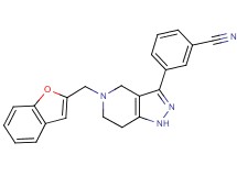 3-[5-(1-benzofuran-2-ylmethyl)-4,5,6,7-tetrahydro-1H-pyrazolo[4,3-c]pyridin-3-yl]benzonitrile trifluoroacetate