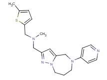 N-methyl-1-(5-methyl-2-thienyl)-N-{[5-(4-pyridinyl)-5,6,7,8-tetrahydro-4H-pyrazolo[1,5-a][1,4]diazepin-2-yl]methyl}methanamine