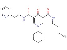 N-butyl-1-cyclohexyl-4-oxo-N'-[2-(2-pyridinyl)ethyl]-1,4-dihydro-3,5-pyridinedicarboxamide