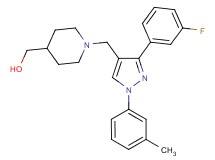 (1-{[3-(3-fluorophenyl)-1-(3-methylphenyl)-1H-pyrazol-4-yl]methyl}-4-piperidinyl)methanol