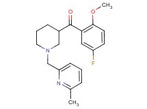 (5-fluoro-2-methoxyphenyl){1-[(6-methyl-2-pyridinyl)methyl]-3-piperidinyl}methanone