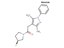4-{2-[(3S)-3-fluoro-1-pyrrolidinyl]-2-oxoethyl}-3,5-dimethyl-1-phenyl-1H-pyrazole