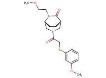 (1S*,5R*)-6-(2-methoxyethyl)-3-{[(3-methoxyphenyl)thio]acetyl}-3,6-diazabicyclo[3.2.2]nonan-7-one