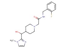 N-(2-fluorobenzyl)-2-{4-[hydroxy(1-methyl-1H-imidazol-2-yl)methyl]piperidin-1-yl}acetamide