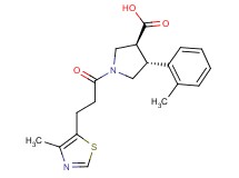 (3S*,4R*)-4-(2-methylphenyl)-1-[3-(4-methyl-1,3-thiazol-5-yl)propanoyl]pyrrolidine-3-carboxylic acid