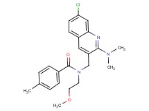 N-{[7-chloro-2-(dimethylamino)-3-quinolinyl]methyl}-N-(2-methoxyethyl)-4-methylbenzamide