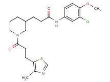 N-(3-chloro-4-methoxyphenyl)-3-{1-[3-(4-methyl-1,3-thiazol-5-yl)propanoyl]-3-piperidinyl}propanamide