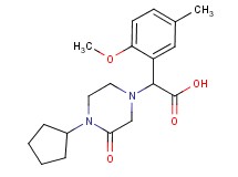 (4-cyclopentyl-3-oxopiperazin-1-yl)(2-methoxy-5-methylphenyl)acetic acid
