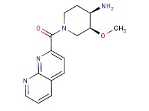 (3S*,4R*)-3-methoxy-1-(1,8-naphthyridin-2-ylcarbonyl)piperidin-4-amine