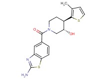 (3S*,4R*)-1-[(2-amino-1,3-benzothiazol-5-yl)carbonyl]-4-(3-methyl-2-thienyl)piperidin-3-ol