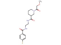 N-{2-[(4-fluorobenzoyl)amino]ethyl}-1-(methoxyacetyl)-3-piperidinecarboxamide