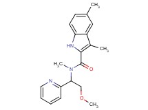 N-[2-methoxy-1-(2-pyridinyl)ethyl]-N,3,5-trimethyl-1H-indole-2-carboxamide