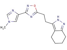 3-{2-[3-(1-methyl-1H-imidazol-4-yl)-1,2,4-oxadiazol-5-yl]ethyl}-4,5,6,7-tetrahydro-2H-indazole