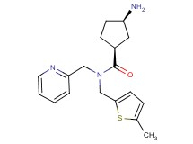 rel-(1S,3R)-3-amino-N-[(5-methyl-2-thienyl)methyl]-N-(2-pyridinylmethyl)cyclopentanecarboxamide dihydrochloride