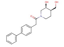 (3S*,4R*)-1-(4-biphenylylacetyl)-4-(hydroxymethyl)-3-piperidinol