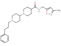 N-[(3-methyl-5-isoxazolyl)methyl]-1'-(3-phenylpropyl)-1,4'-bipiperidine-4-carboxamide