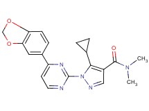 1-[4-(1,3-benzodioxol-5-yl)-2-pyrimidinyl]-5-cyclopropyl-N,N-dimethyl-1H-pyrazole-4-carboxamide