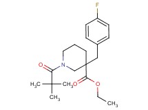 ethyl 1-(2,2-dimethylpropanoyl)-3-(4-fluorobenzyl)-3-piperidinecarboxylate