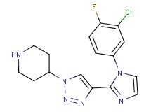 4-{4-[1-(3-chloro-4-fluorophenyl)-1H-imidazol-2-yl]-1H-1,2,3-triazol-1-yl}piperidine hydrochloride