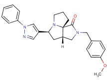 (3aS*,5S*,9aS*)-2-(4-methoxybenzyl)-5-(1-phenyl-1H-pyrazol-4-yl)hexahydro-7H-pyrrolo[3,4-g]pyrrolizin-1(2H)-one