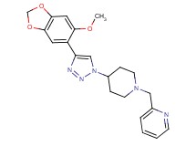 2-({4-[4-(6-methoxy-1,3-benzodioxol-5-yl)-1H-1,2,3-triazol-1-yl]piperidin-1-yl}methyl)pyridine