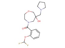 4-[2-(difluoromethoxy)benzoyl]-6-(pyrrolidin-1-ylmethyl)-1,4-oxazepan-6-ol