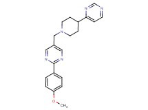 2-(4-methoxyphenyl)-5-[(4-pyrimidin-4-ylpiperidin-1-yl)methyl]pyrimidine