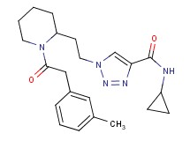 N-cyclopropyl-1-(2-{1-[(3-methylphenyl)acetyl]-2-piperidinyl}ethyl)-1H-1,2,3-triazole-4-carboxamide