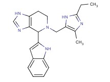 5-[(2-ethyl-4-methyl-1H-imidazol-5-yl)methyl]-4-(1H-indol-2-yl)-4,5,6,7-tetrahydro-1H-imidazo[4,5-c]pyridine