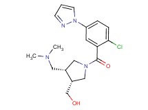 {(3R*,4R*)-1-[2-chloro-5-(1H-pyrazol-1-yl)benzoyl]-4-[(dimethylamino)methyl]pyrrolidin-3-yl}methanol