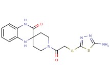 1-{[(5-amino-1,3,4-thiadiazol-2-yl)thio]acetyl}-1',4'-dihydro-3'H-spiro[piperidine-4,2'-quinoxalin]-3'-one