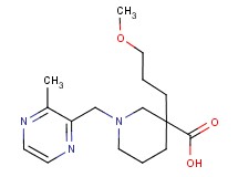 3-(3-methoxypropyl)-1-[(3-methyl-2-pyrazinyl)methyl]-3-piperidinecarboxylic acid