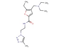 4-[(diethylamino)methyl]-5-ethyl-N-[2-(4-methyl-1H-1,2,3-triazol-1-yl)ethyl]-2-furamide