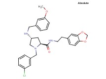 (4R)-N-[2-(1,3-benzodioxol-5-yl)ethyl]-1-(3-chlorobenzyl)-4-[(3-methoxybenzyl)amino]-L-prolinamide