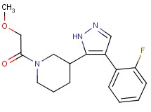 3-[4-(2-fluorophenyl)-1H-pyrazol-5-yl]-1-(methoxyacetyl)piperidine