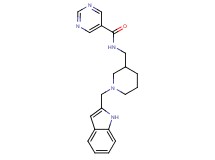 N-{[1-(1H-indol-2-ylmethyl)piperidin-3-yl]methyl}pyrimidine-5-carboxamide