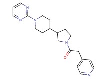 2-{4-[1-(4-pyridinylacetyl)-3-pyrrolidinyl]-1-piperidinyl}pyrimidine