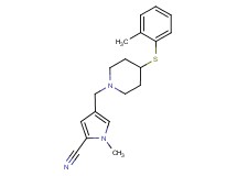 1-methyl-4-({4-[(2-methylphenyl)thio]-1-piperidinyl}methyl)-1H-pyrrole-2-carbonitrile